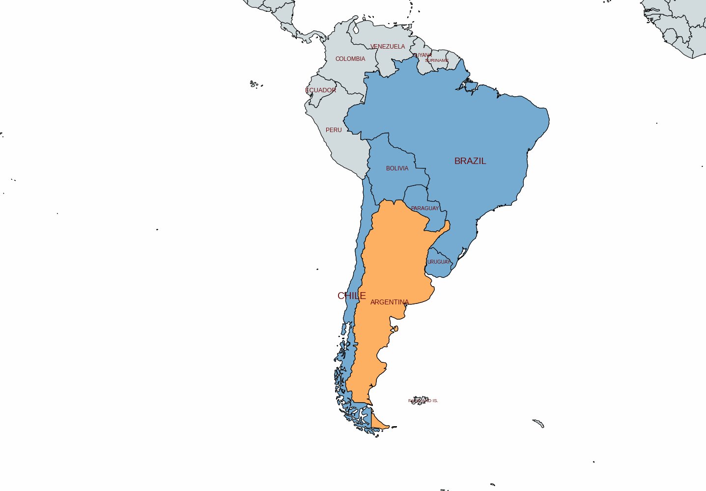 map of argentina