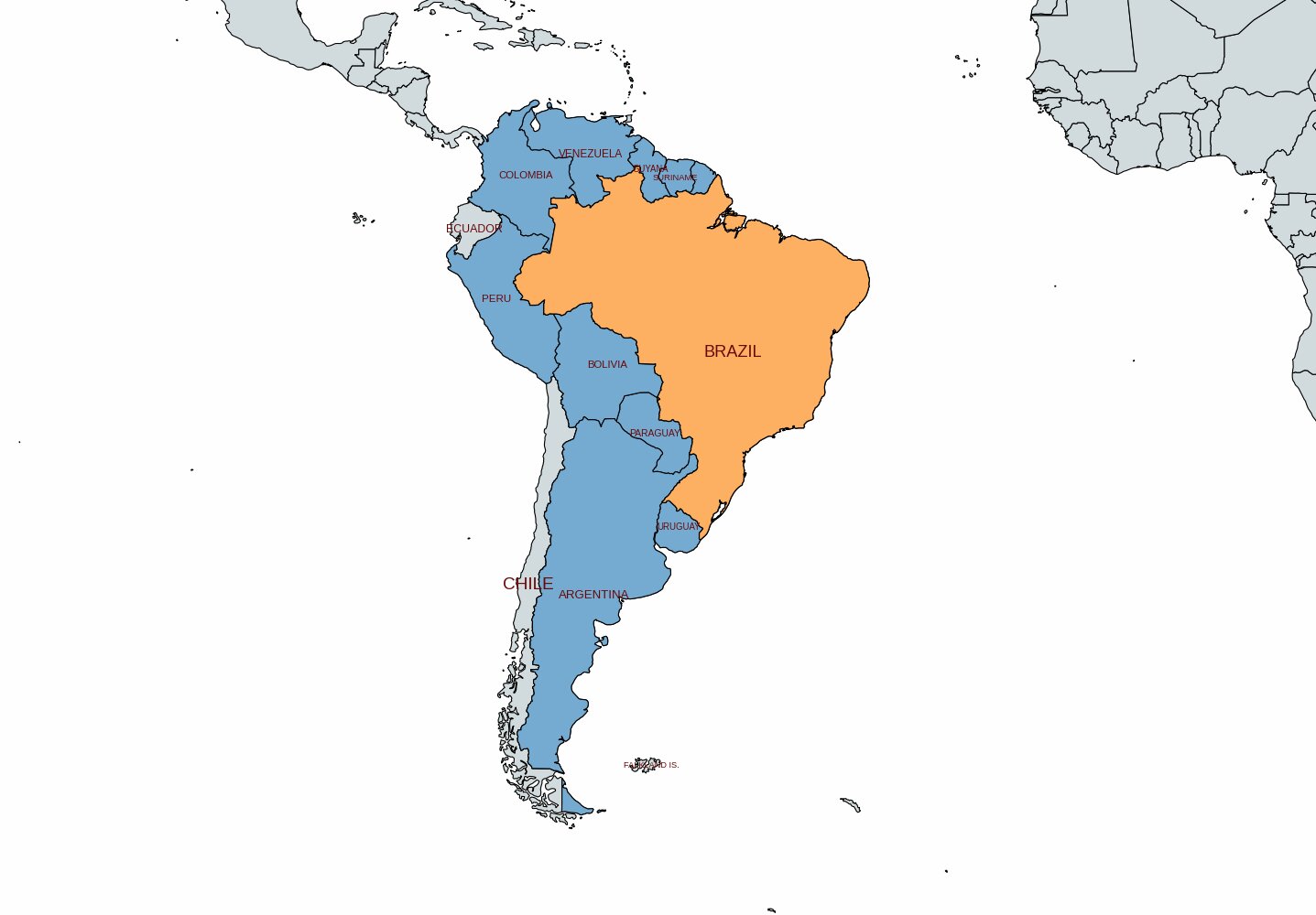 map of brazil