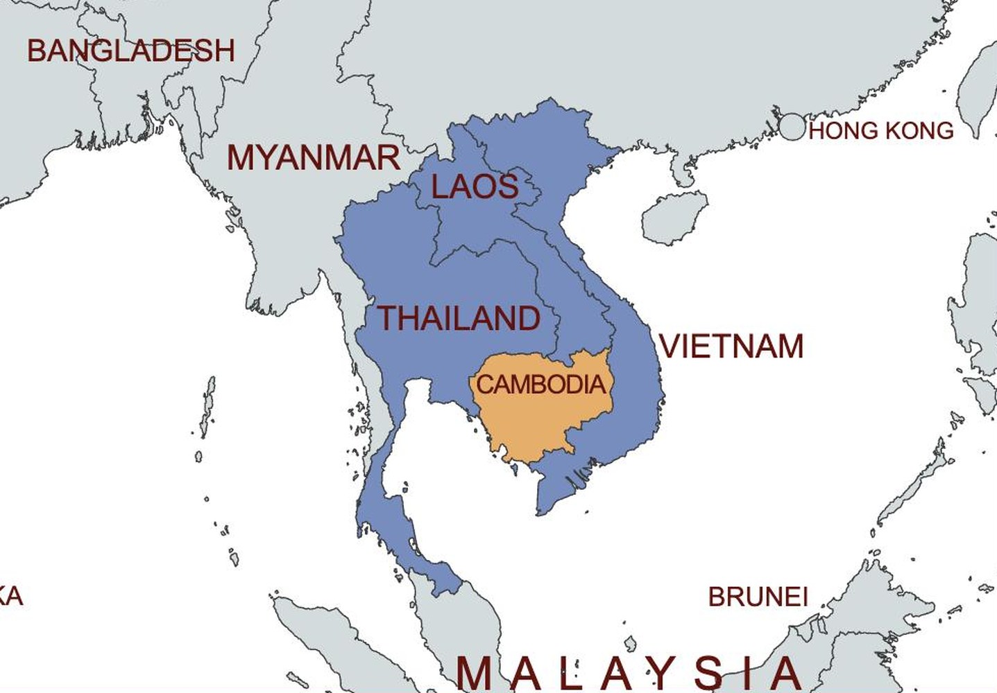 map of cambodia