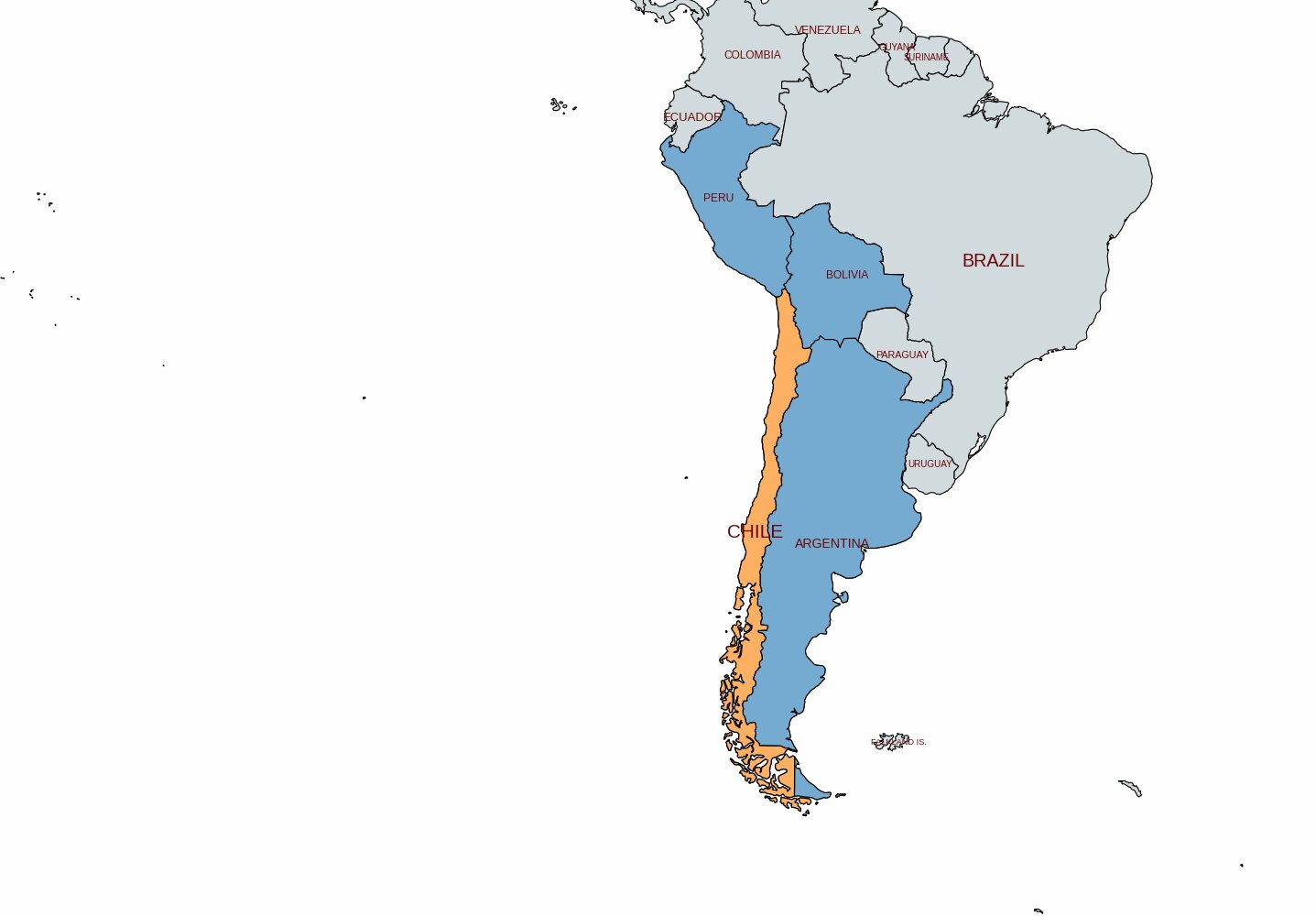 map of chile