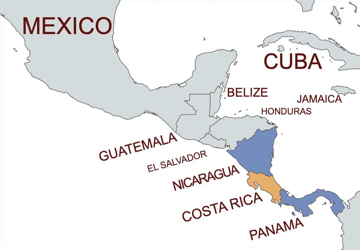 map of Costa Rica
