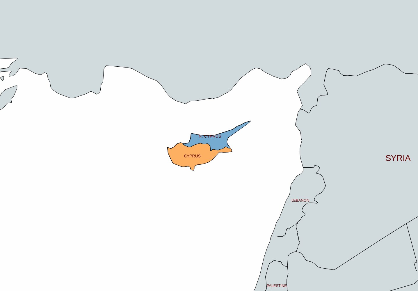map of cyprus
