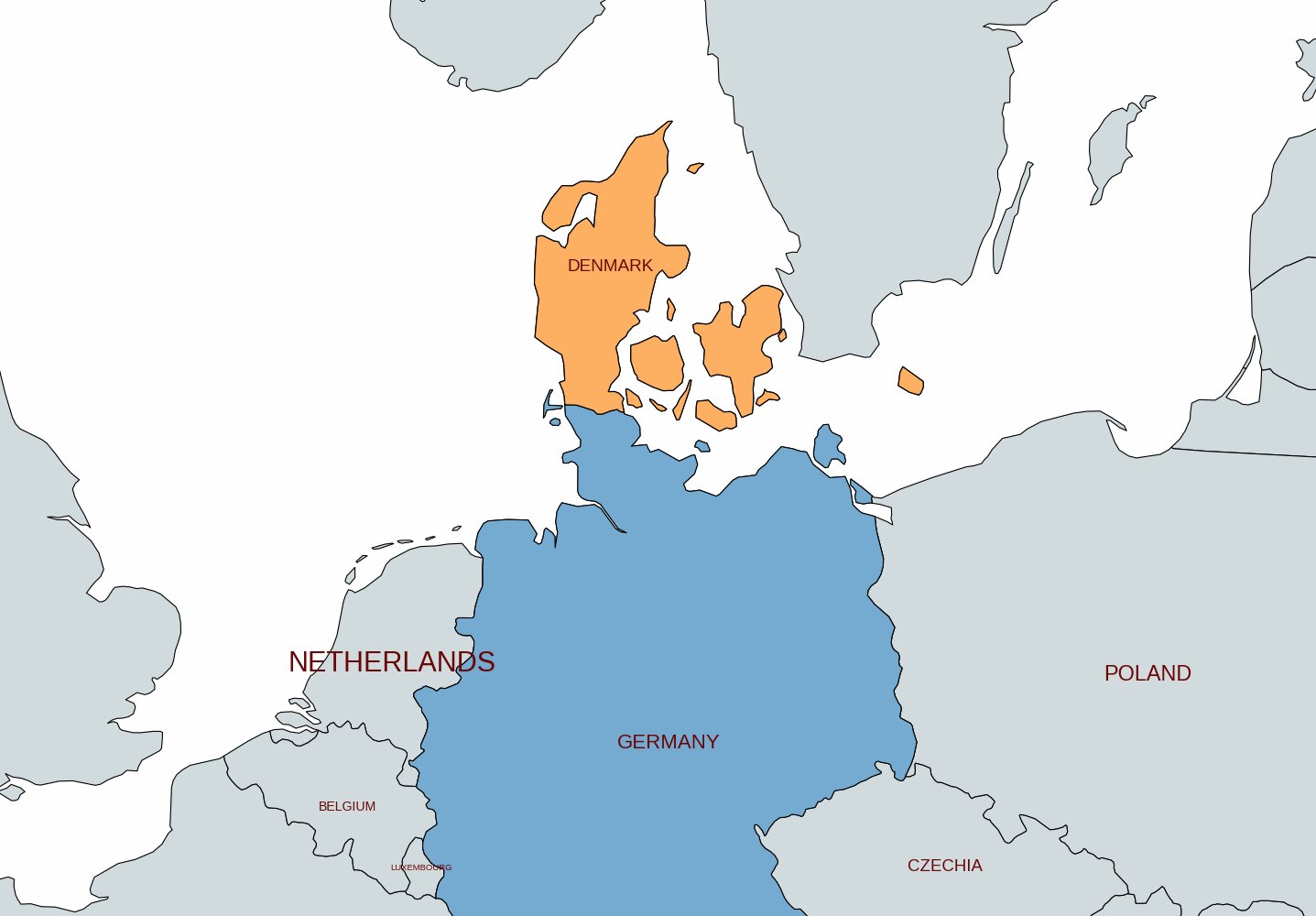map of denmark