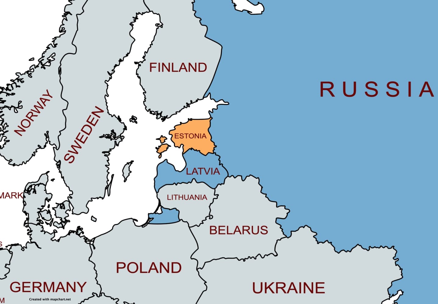 map of estonia in europe