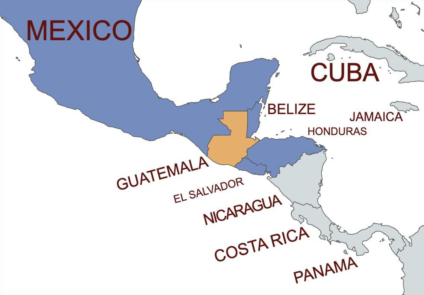 map of Guatemala