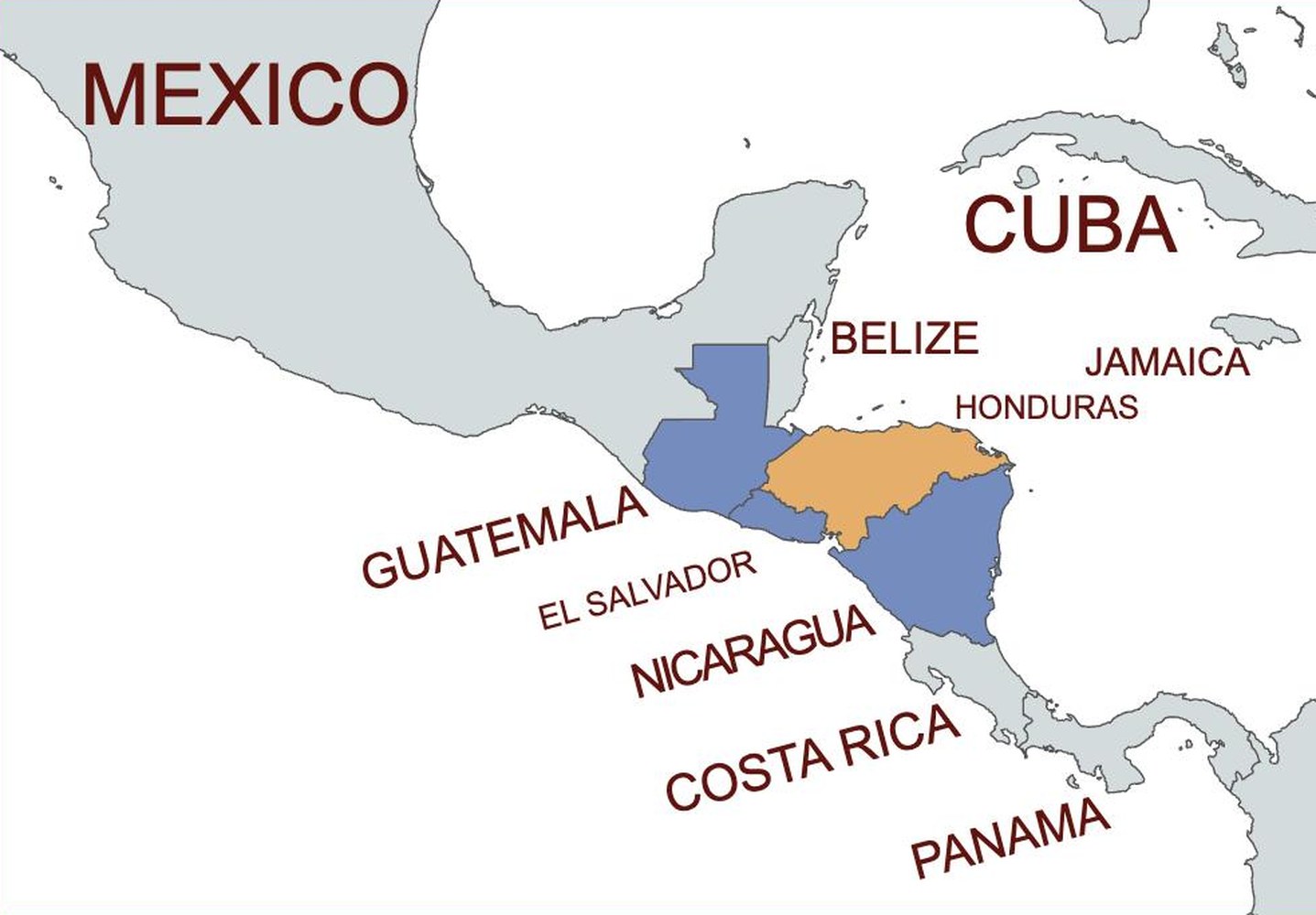map of Honduras