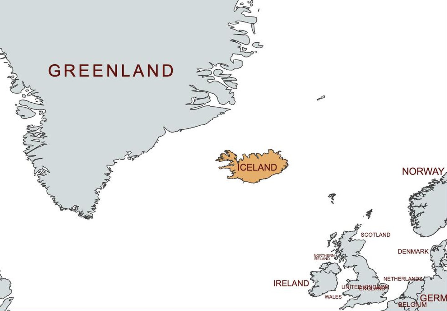 map of iceland