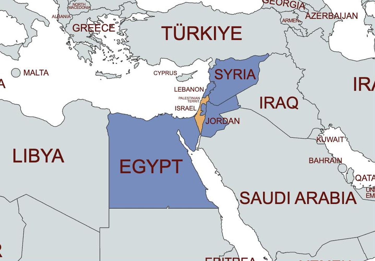 map of israel