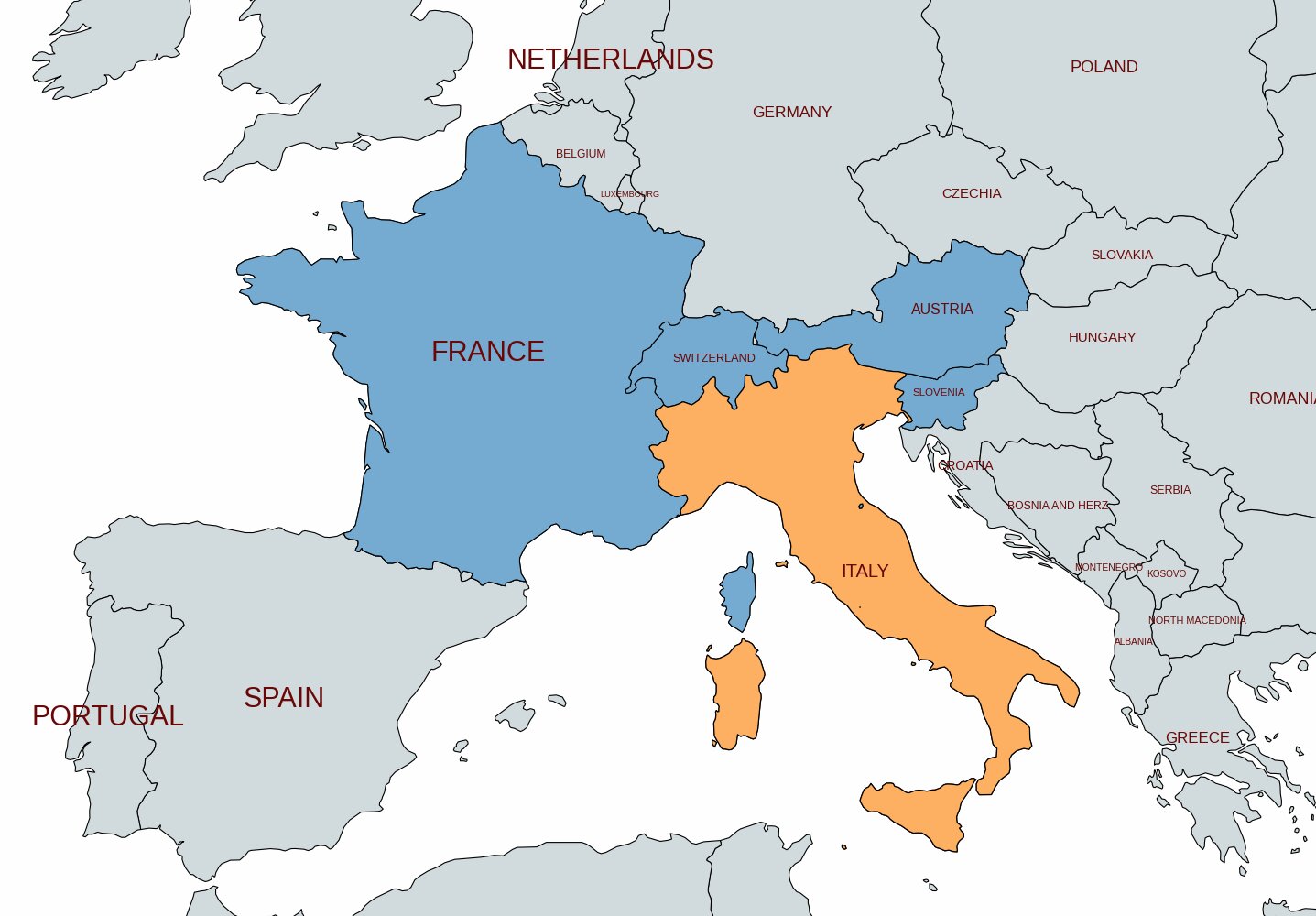 map of italy