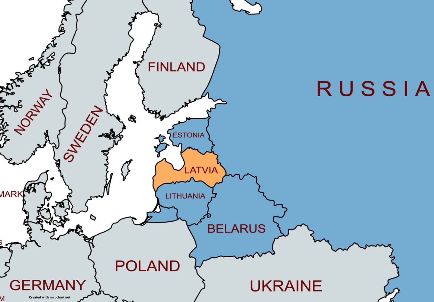 map of latvia in europe