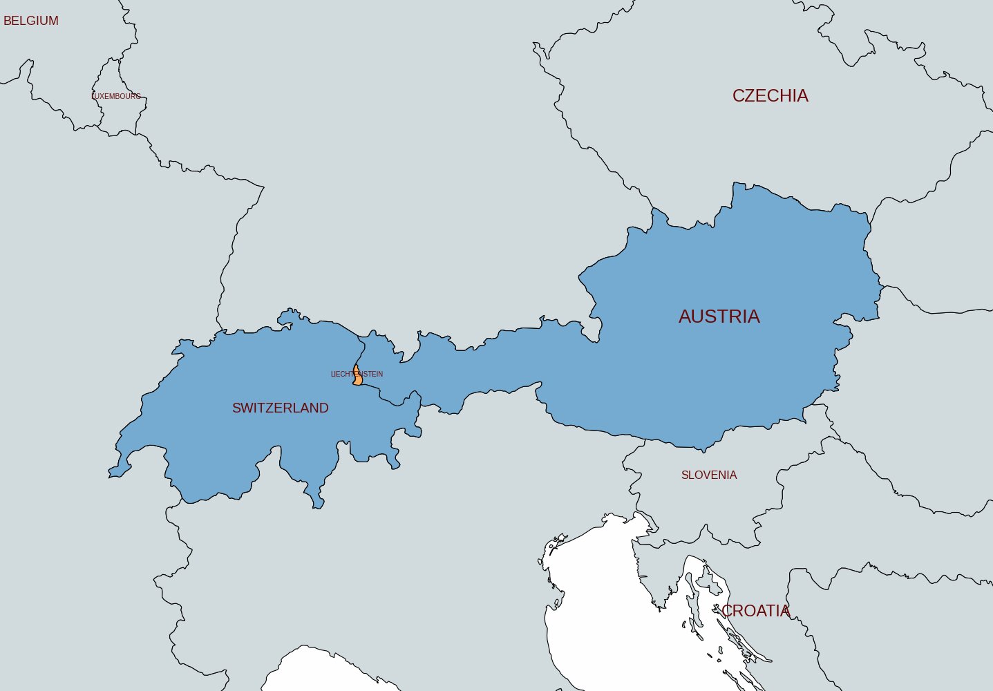 map of liechtenstein