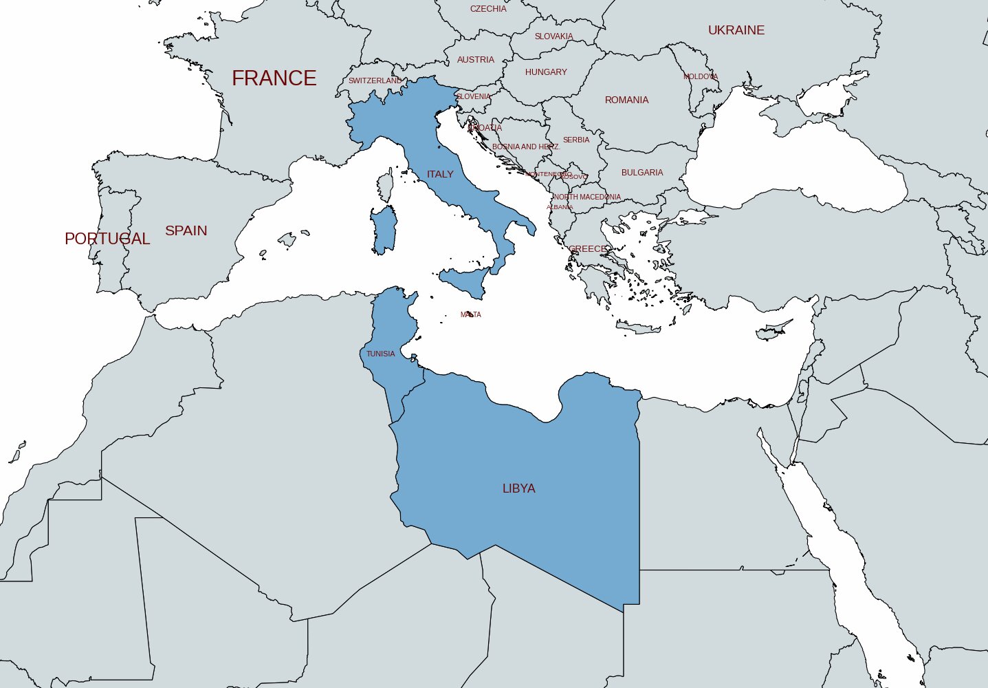 map of malta