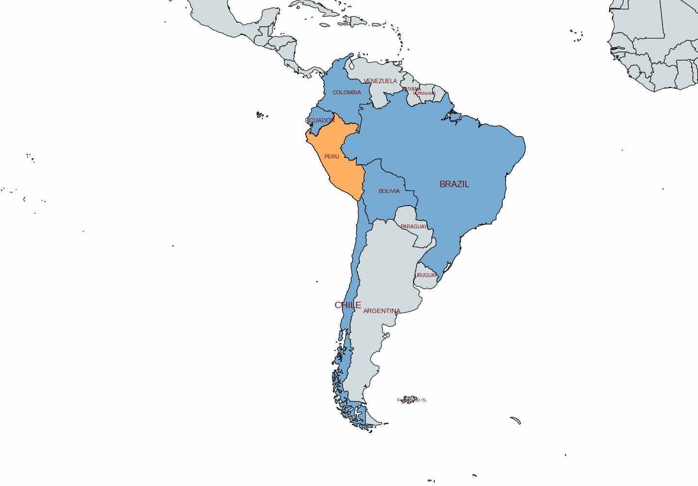map of peru