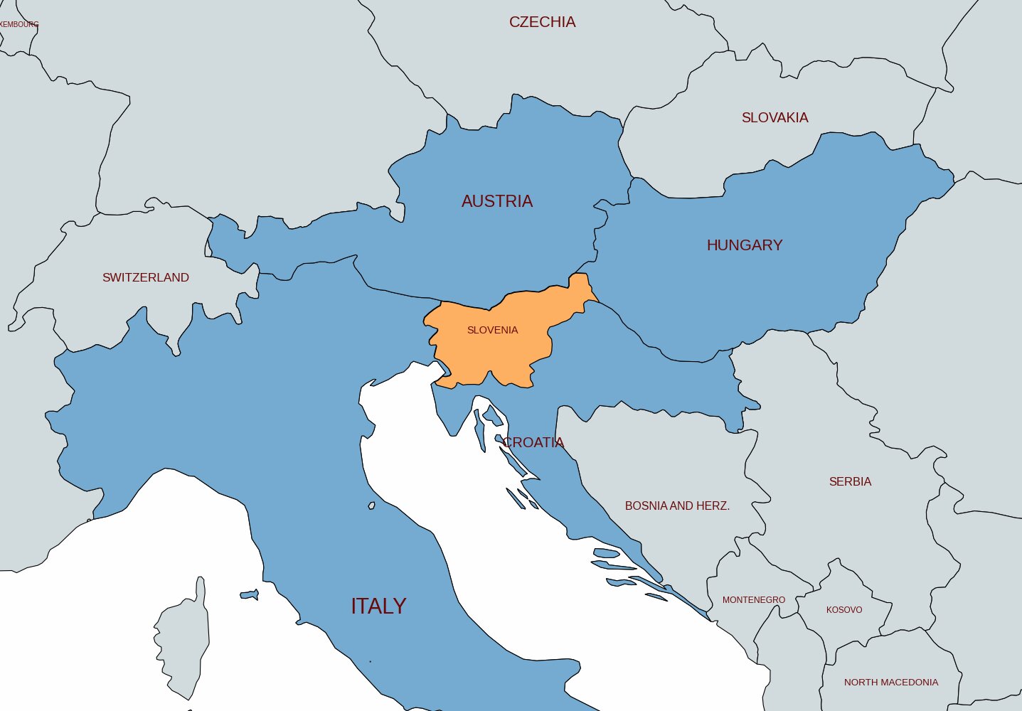 map of slovenia