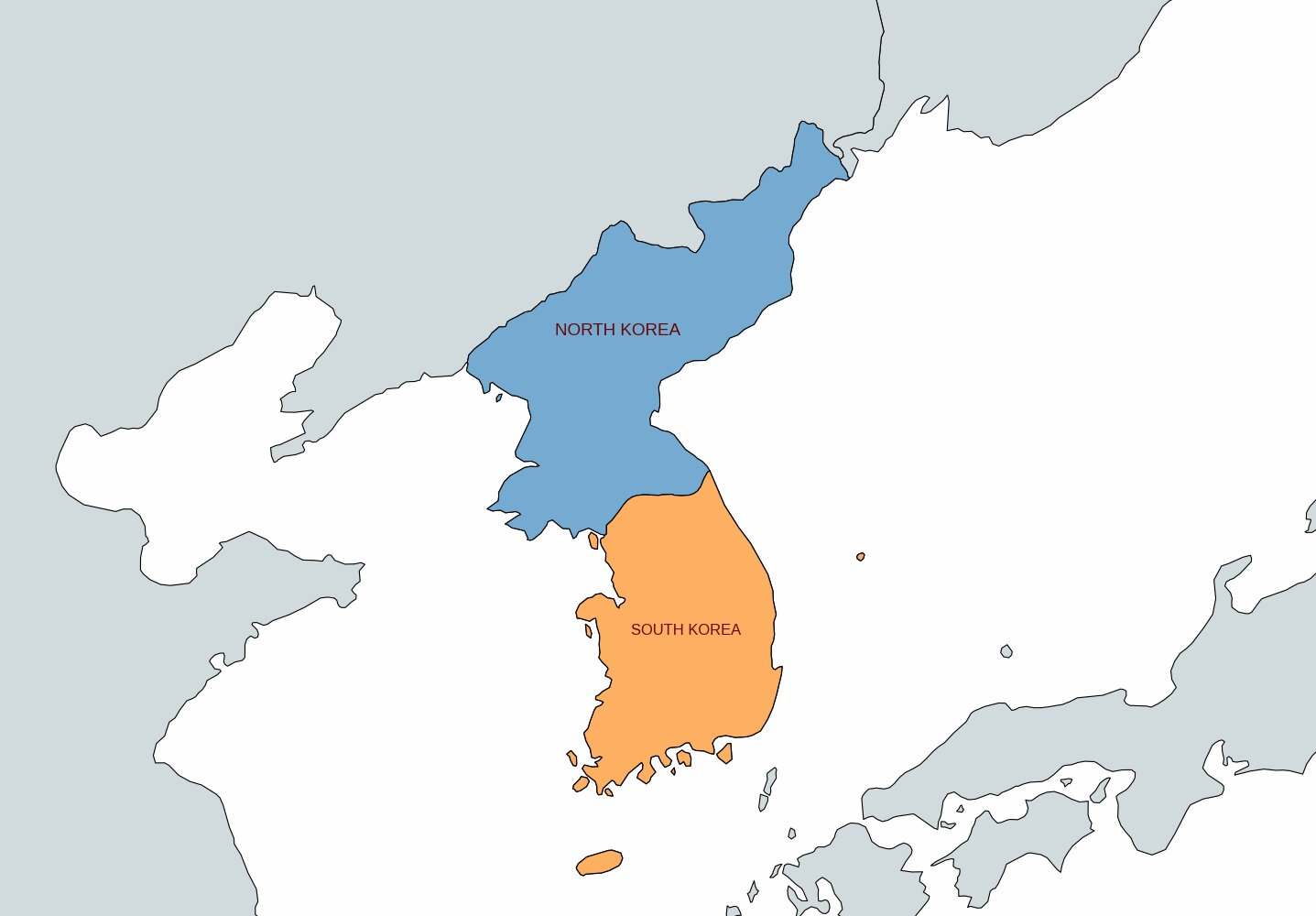 map of south korea