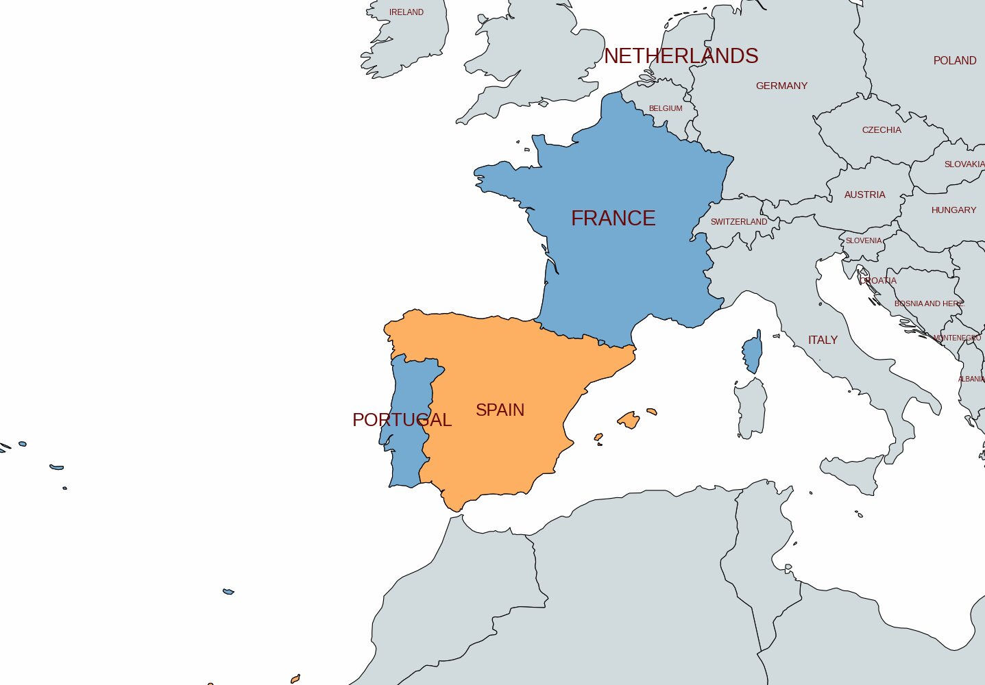 map of spain