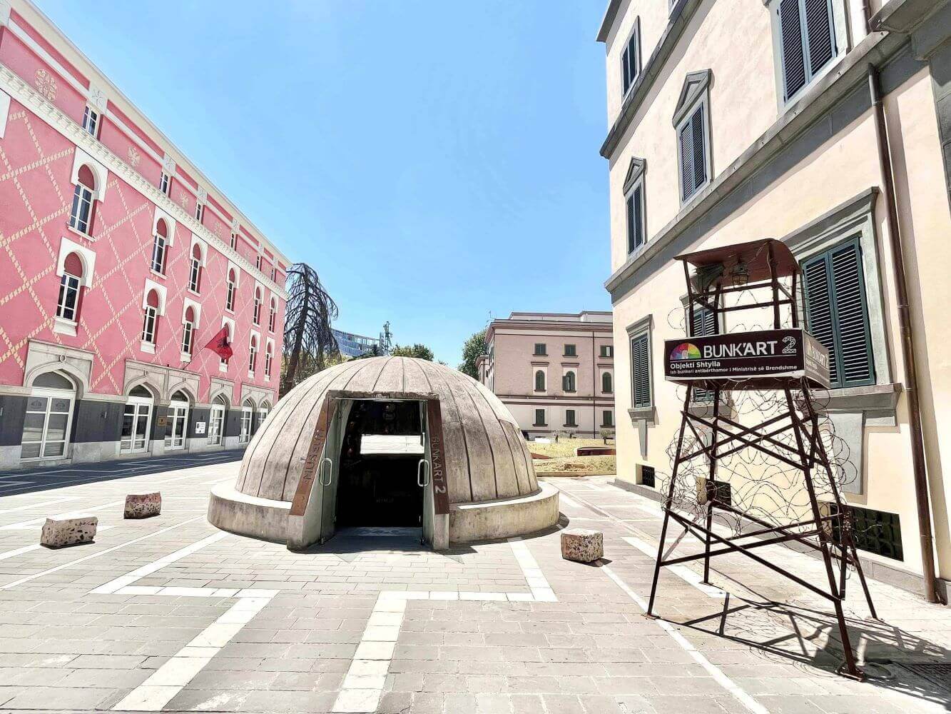 entrance to tirana's bunker museum