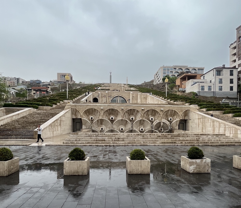 the cascade of yerevan during the day