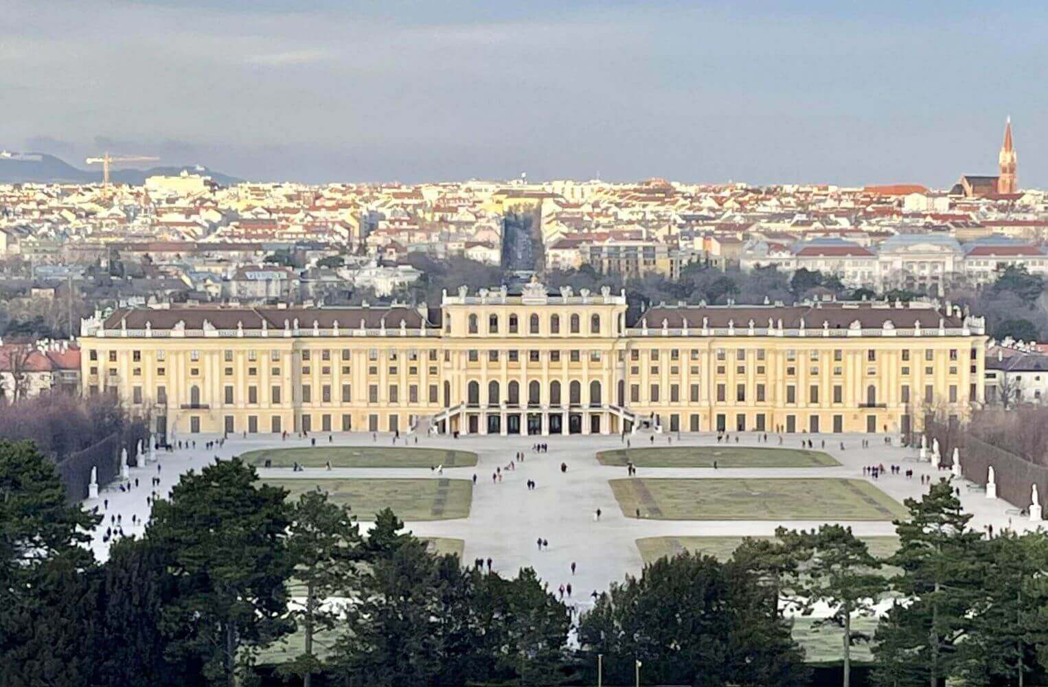 schonbrunn palace seen from the gardens