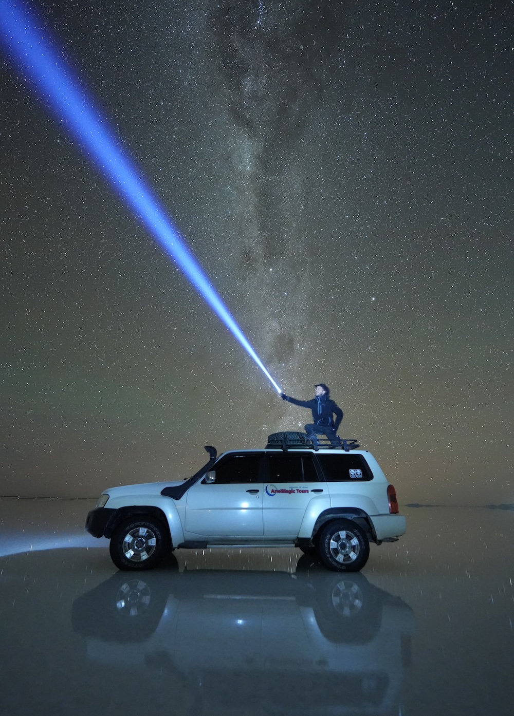 the milky way on the salt flats