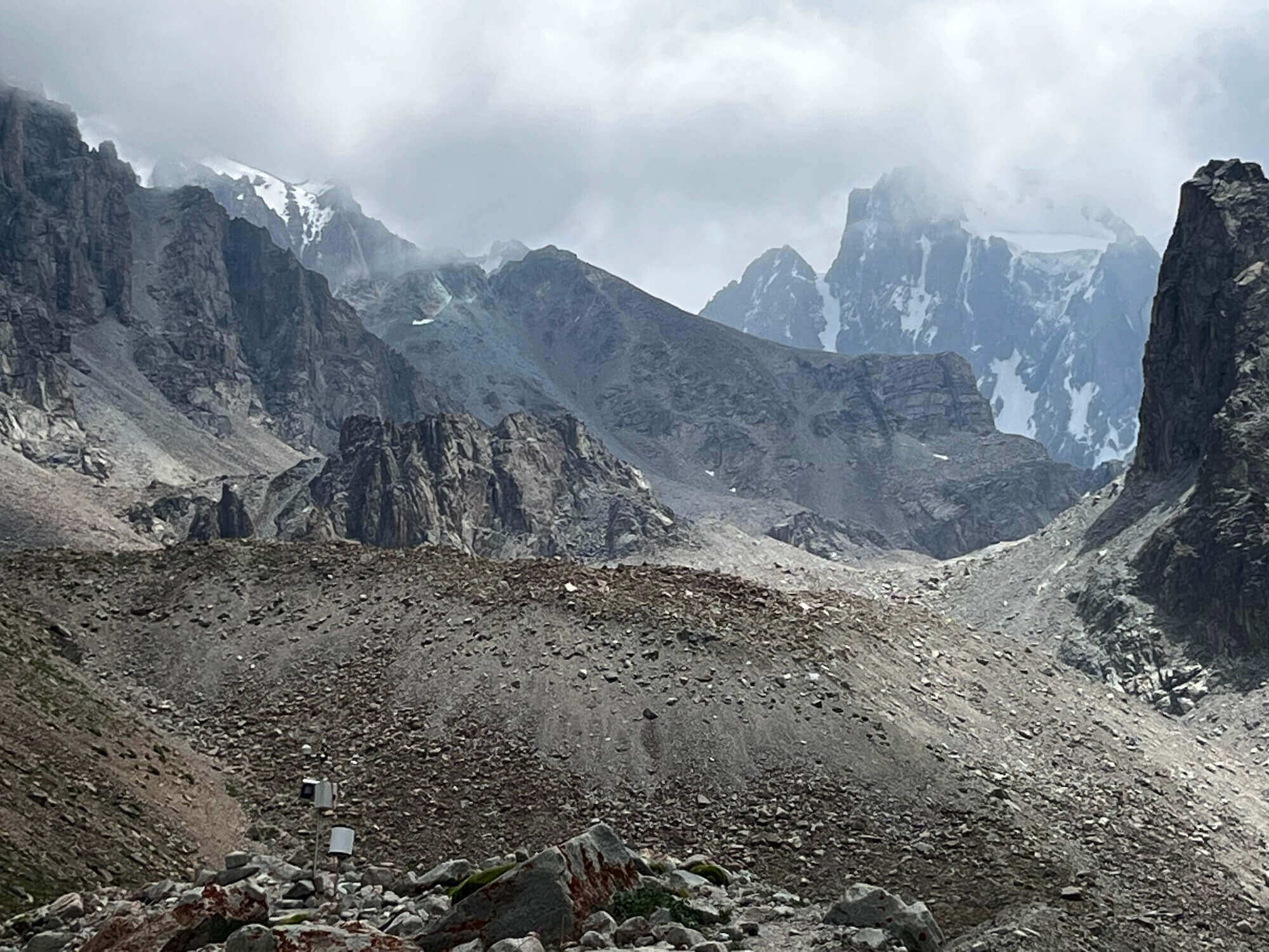 beautiful mountains in ala archa national park, near bishkek