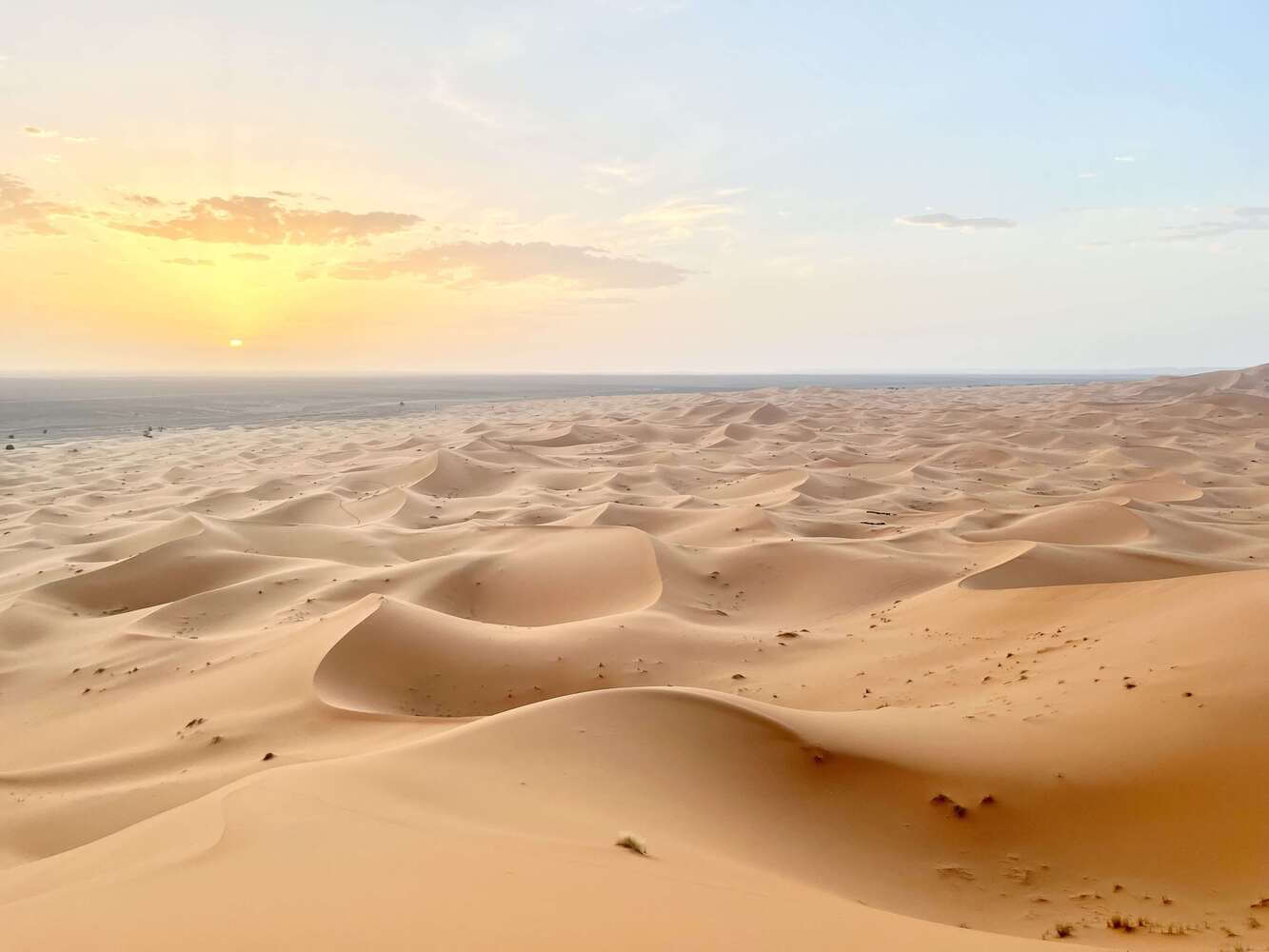 sand dunes in sahara desert near merzouga