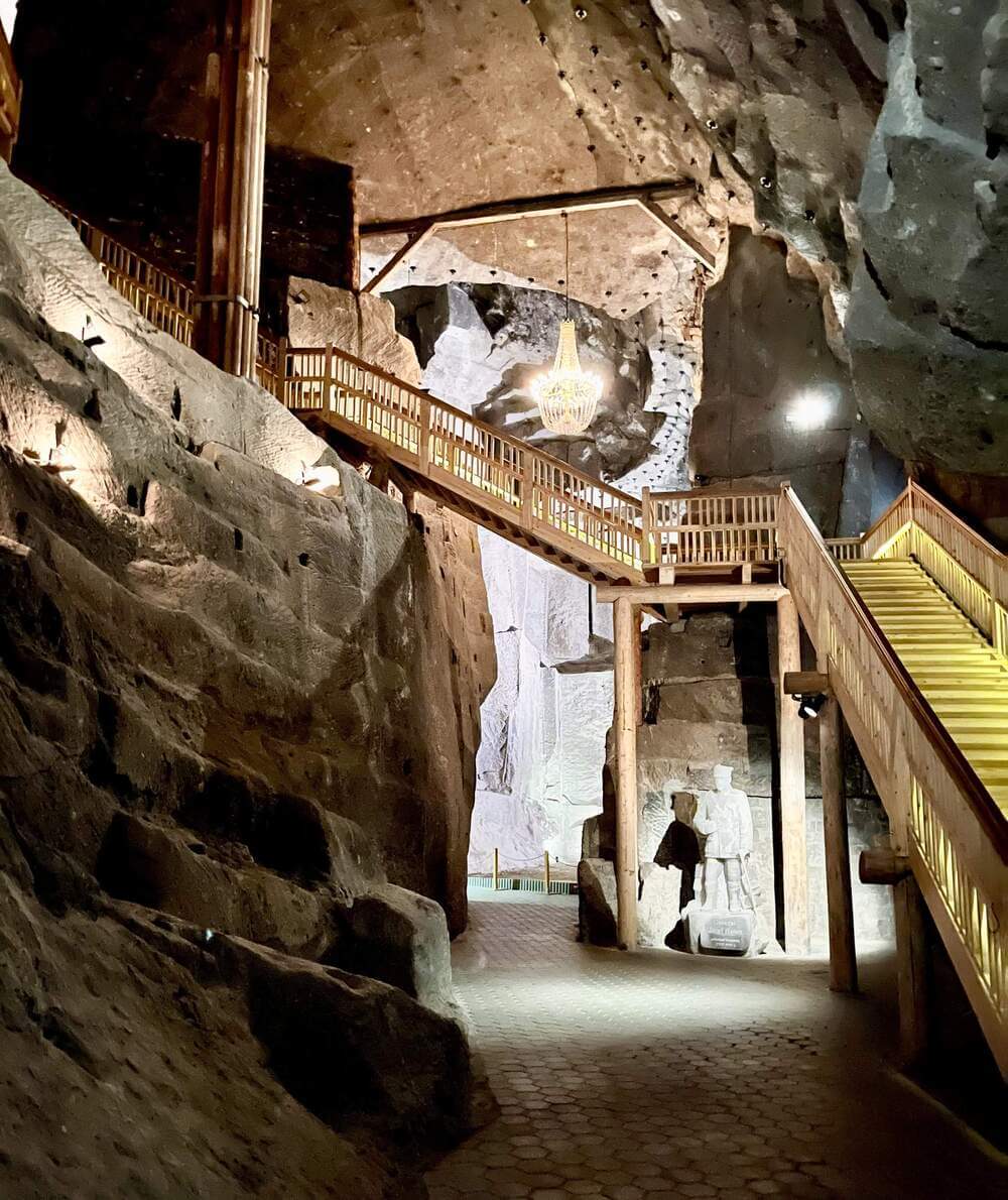 passageway in the wieliczka salt mine