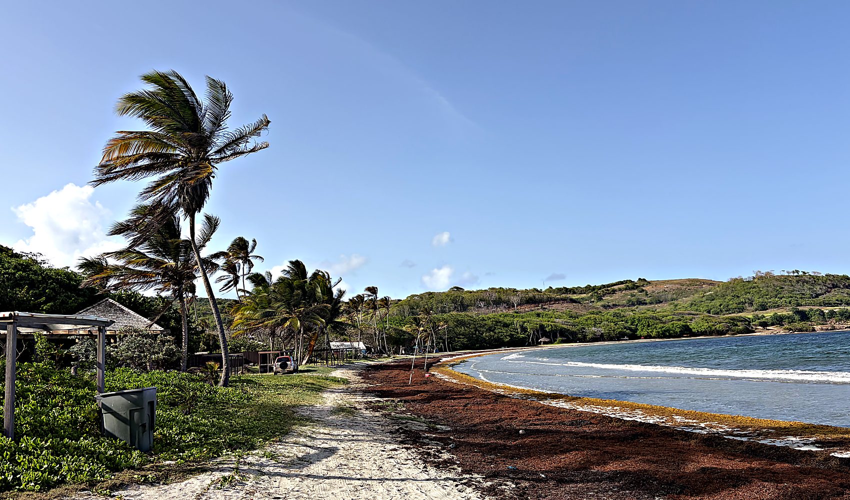petit piton rising sheer from the sea near soufrière