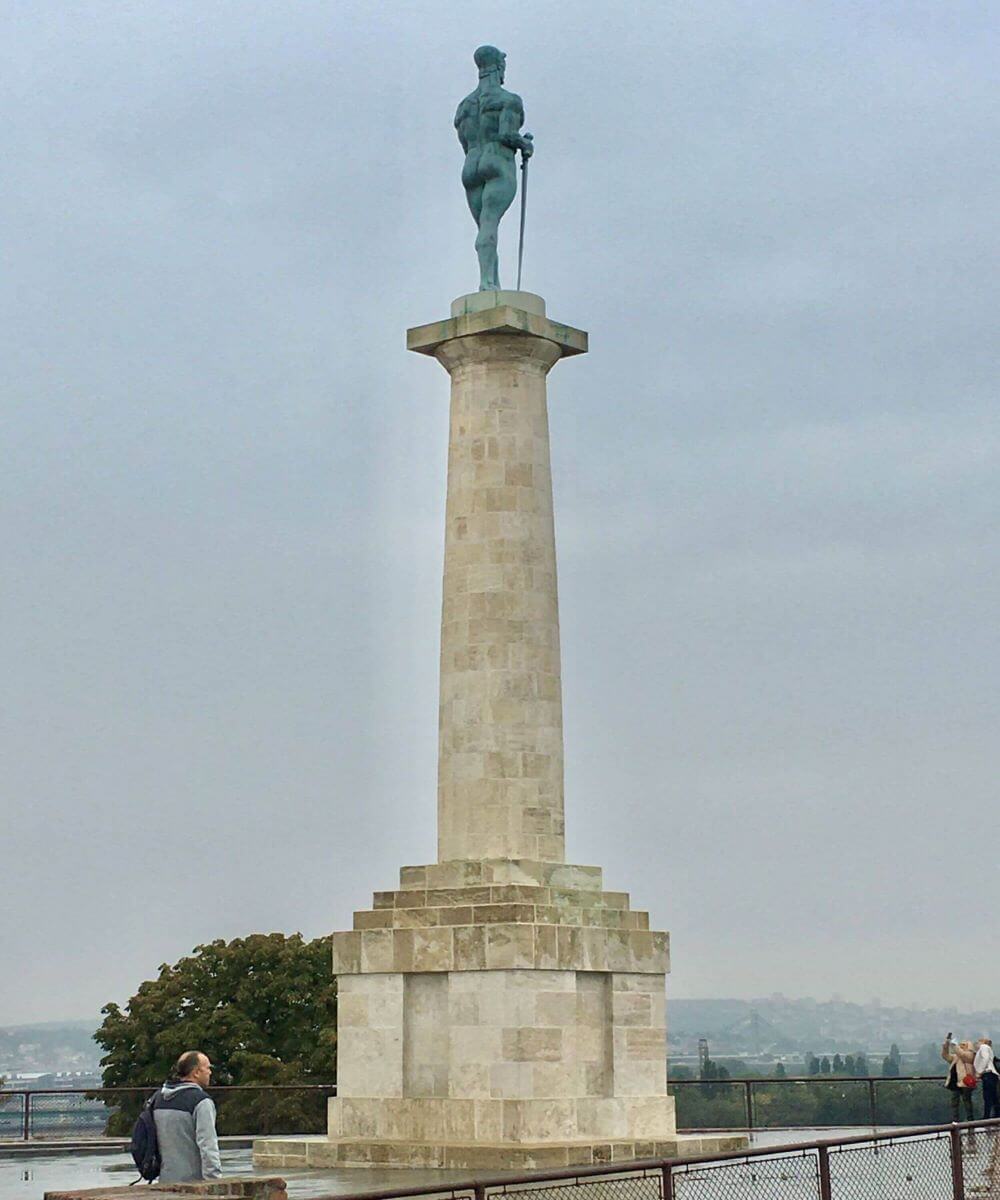 pobednik monument near belgrade fortress