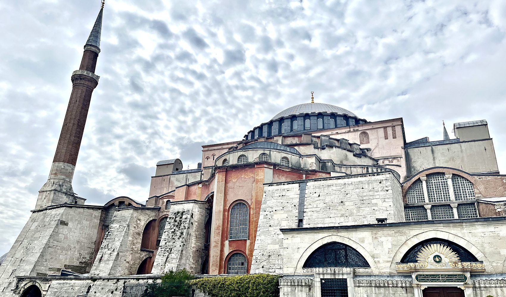 the great dome and minarets of the hagia sophia in istanbul
