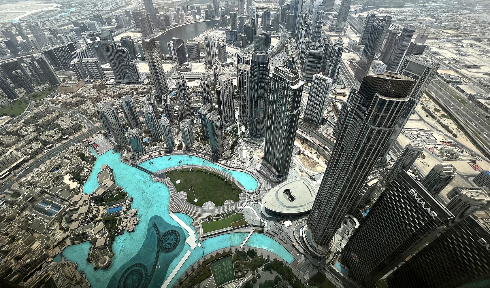downtown dubai seen from the observation deck of the burj khalifa