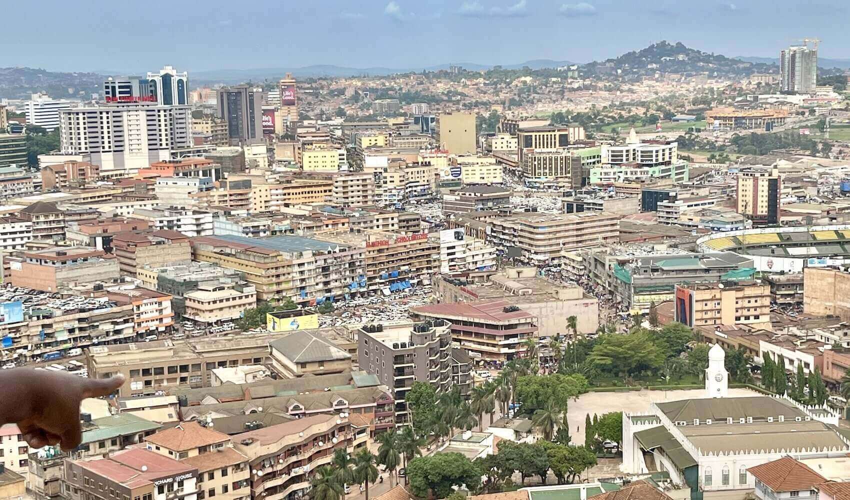 view of kampala from the gaddafi mosque minaret