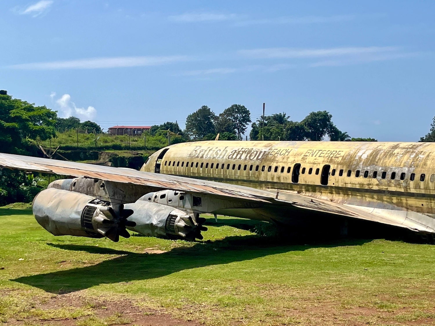 old plane in entebbe near lake victoria